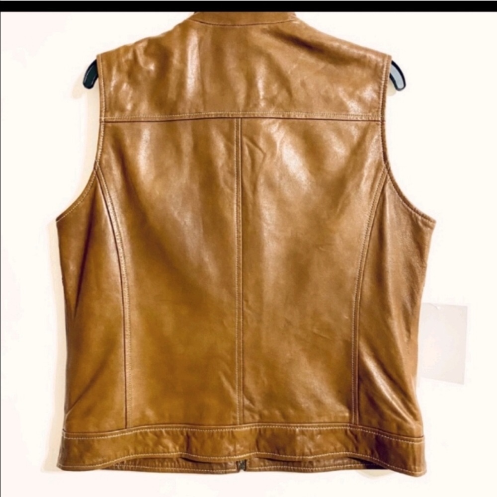 Coldwater Creek Leather Vest - Picture 2 of 8